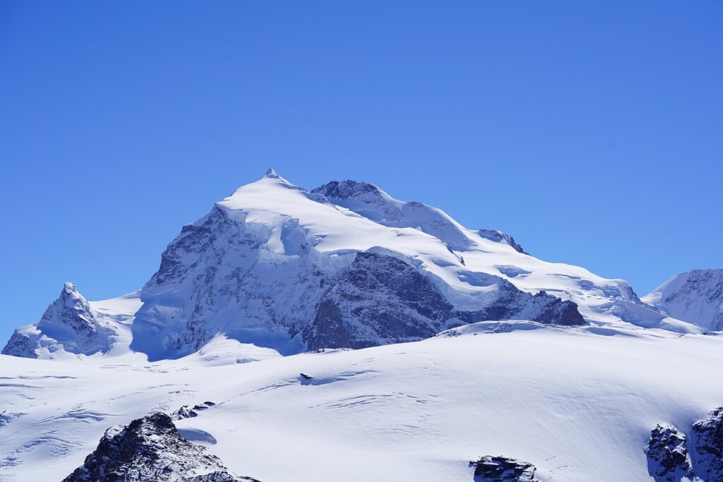northrend, dufour peak, monte rosa massif, glacier, mountain world