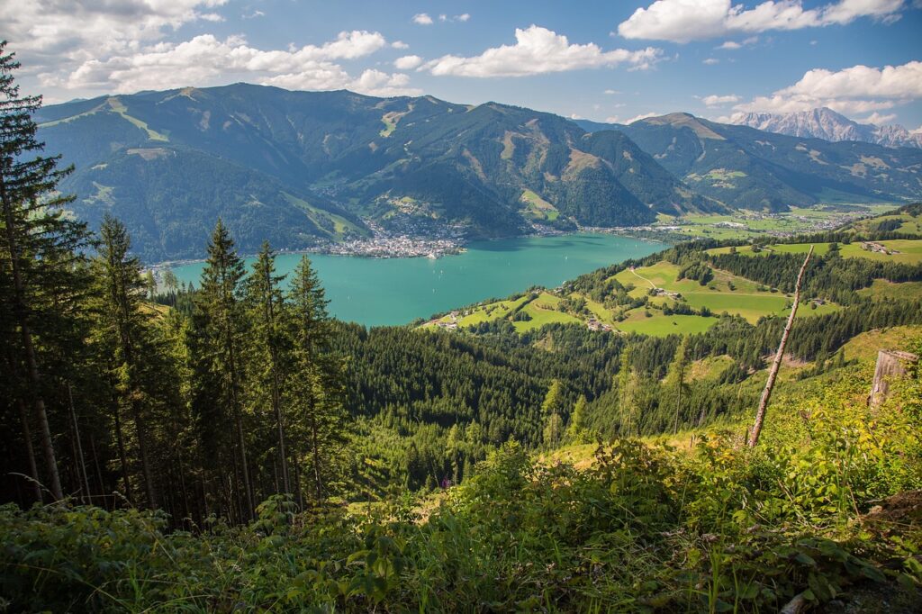 lake, nature, mountains, zell am see, kaprun, lake in the mountains